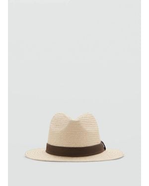 Mango Cappello Fibra Naturale Fiocco Grezzo - Neutro