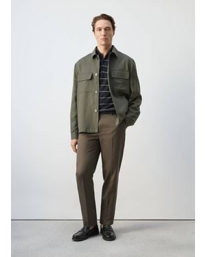 Mango Gathered Back Lyocell Jacket - Green