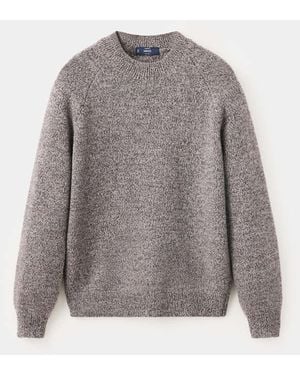 Mango 100% Italian Wool Knitted Jumper - Grey