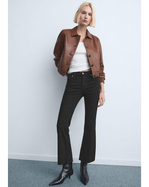 Mango Flared-Crop-Jeans Sienna - Mehrfarbig