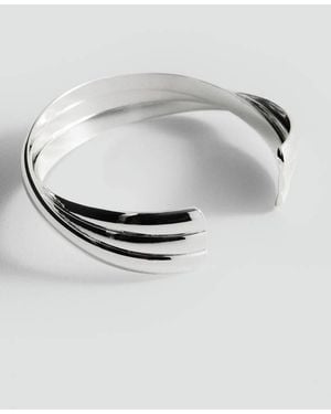 Mango Rigid Bracelet With Relief - Grey