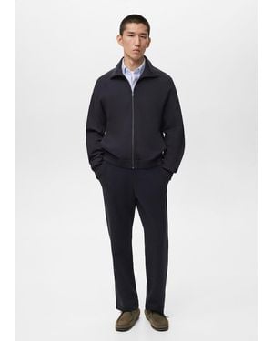Mango Joggerpants Aus Baumwolle Mit Stretchbund - Blau