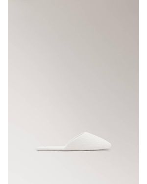 Mango Pantofole Da Casa Aperte Bianco Avorio - Neutro