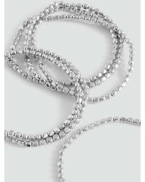 MANGO TEEN Bead Bracelet Set - Grey
