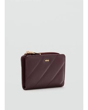 Mango Small Padded Wallet - Purple