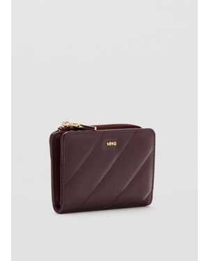 Mango Small Padded Wallet - Purple