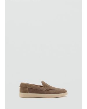 Mango Schuh Aus Rauleder - Braun