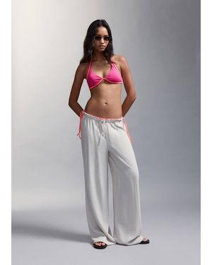 MANGO TEEN Bicolour Brazilian Bikini Bottoms - Grey