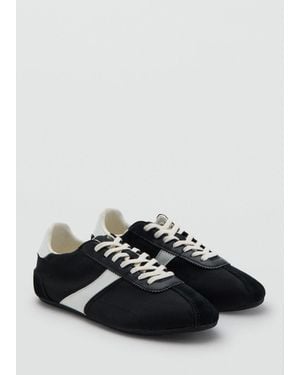 Mango Combined Trainers With Laces - Black