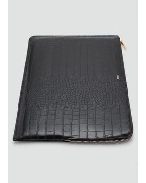 Mango Custodia Computer Cocco Nero - Grigio