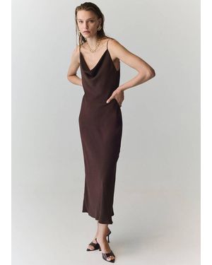 Mango Draped Dress With A Crinkled Effect - Multicolour