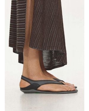 Mango Sandali Neoprene Fasce Grigio