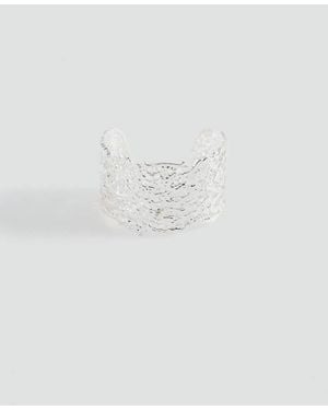 MANGO TEEN Rigid-Textured Bangle - White