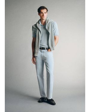Mango Jeans Im Relaxed Fit Aus Candiani-Denim Bleach-Blau - Grau
