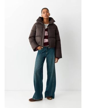 MANGO TEEN Funnel Neck Anorak - Blue