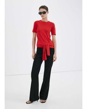Mango Pullover Mit Schleifen-Detail - Rot