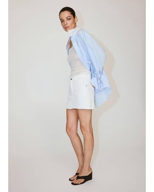 Mango Mid-Rise Denim Skirt - Blue