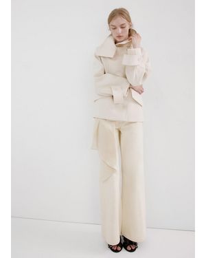 Mango Mid-Rise Flared Jeans - Natural