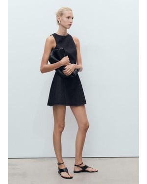 Mango A-Line Denim Dress Open - Multicolor