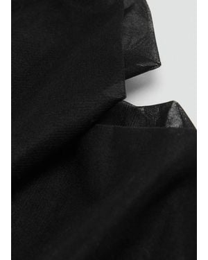 Mango Thin Veiled Tights - Black