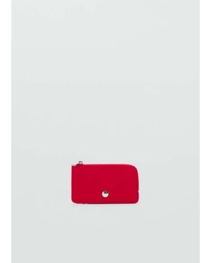 Mango Nylon Zip Cardholder - White