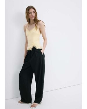 Mango Lace Detail Top - Yellow