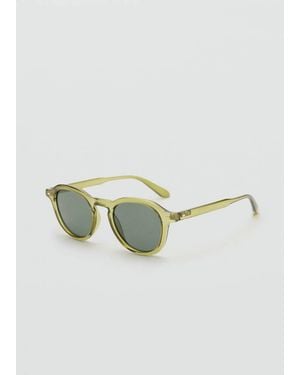 Mango Semi-Transparent Frame Sunglasses - Green