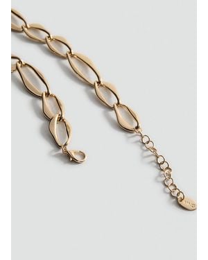Mango Collana Maglie Lisce Oro - Metallizzato