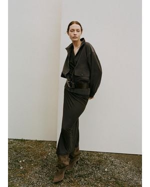 Mango Oversize Jacket With Pockets - Green