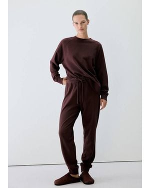 Mango 100% Washed Cotton T-Shirt Bordeaux - Rosso