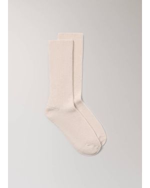 Mango Chaussette Canale Écru - Blanc