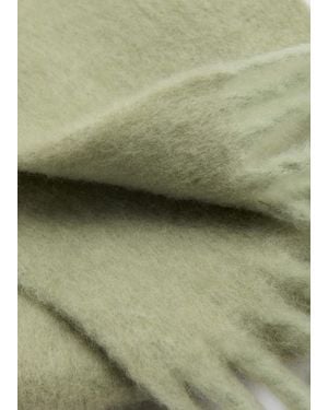 Mango Fringed Edge Scarf - Green