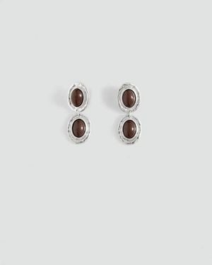 MANGO TEEN Beaded Resin Earrings - Blue