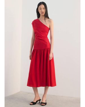 Mango Asymmetrical Pleated Dress in White | Lyst Mango Asymmetrical Pleated Dress in White | Lyst
