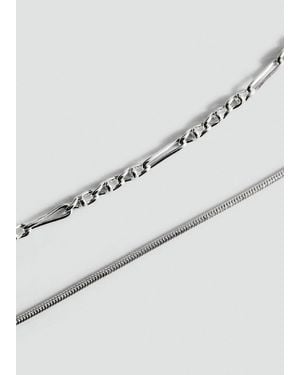 Mango Mixed Double Necklace - Metallic