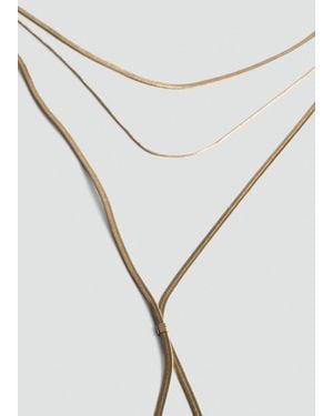 Mango Collier Long Combiné Or - Blanc