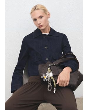 Mango Multi-Charm Daisy Keyring - Blue