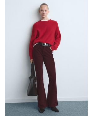 Mango Velvet Flared Jeans