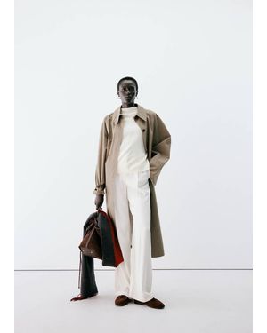 Mango Mid-Weight Jumper With A High Neck - White