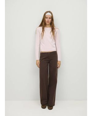 MANGO TEEN Low-Waist Straight-Leg Jeans - Natural