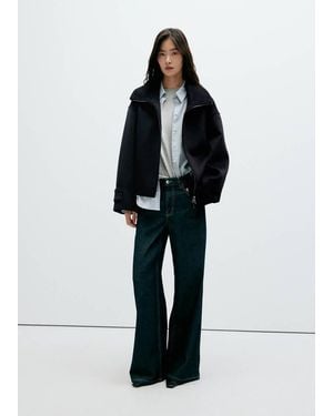 Mango High-Neck Zip-Up Jacket Nero