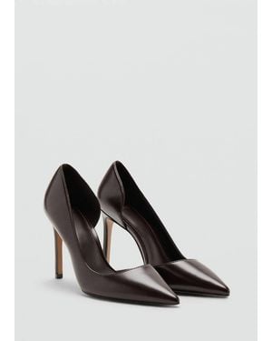 Mango Asymmetrical Heeled Shoes - Black