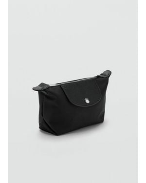 Mango Medium Combined Nylon Toiletry Bag - Black