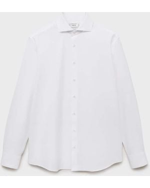 Mango 100% Cotton Dress Shirt - White