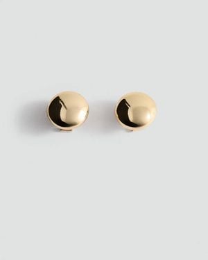 Mango Round Volume Earrings - Metallic