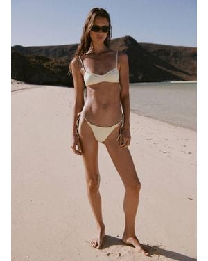 Mango Draped Bikini Top - Black