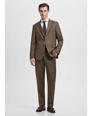 Mango Turin 100% Wool Suit Pants - Multicolor