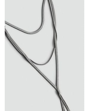 Mango Collana Cascata Combinata Argento - Bianco