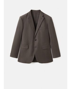 Mango Milan Slim-Fit Suit Jacket - Grey