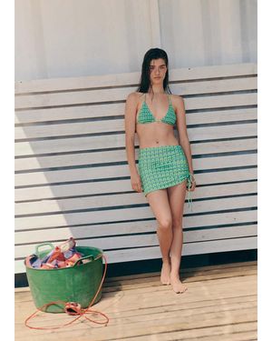 MANGO TEEN Printed Sarong Skirt - Grey